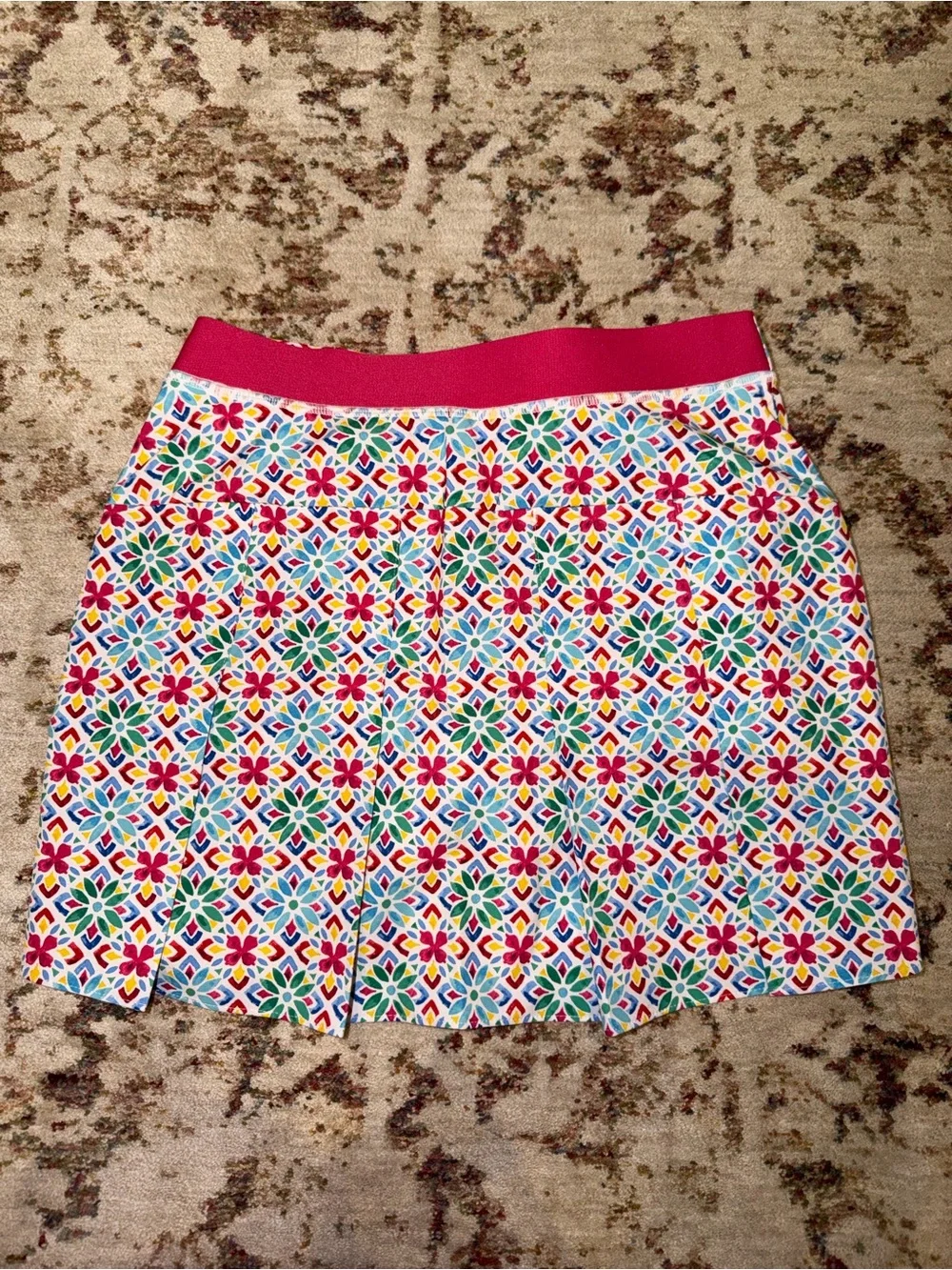 Ralph Lauren Multicolor Floral Mosaic A-Line Skirt - Big Girl’s